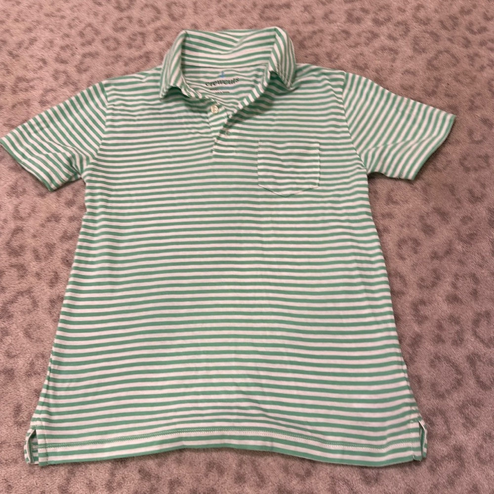 Crew Cuts green stripe polo